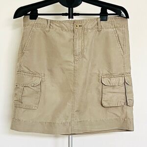 Gap Women’s Y2K Vintage Khaki Tan Cargo Pocket Skirt Size 8